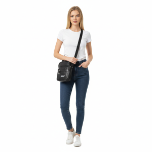 Vegan Leather Crossbody Bag for Men & Women
