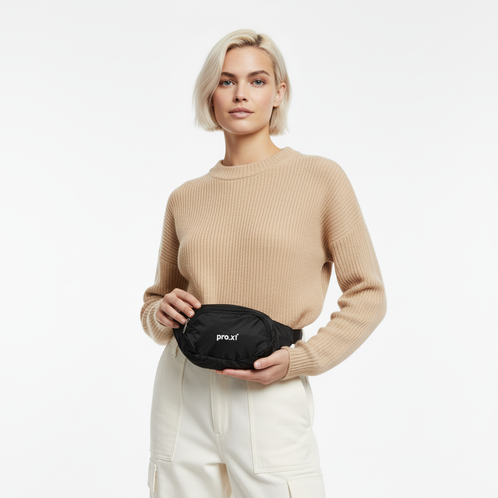 Vegan Water-Resistant Nylon Waist Bag - Image 3