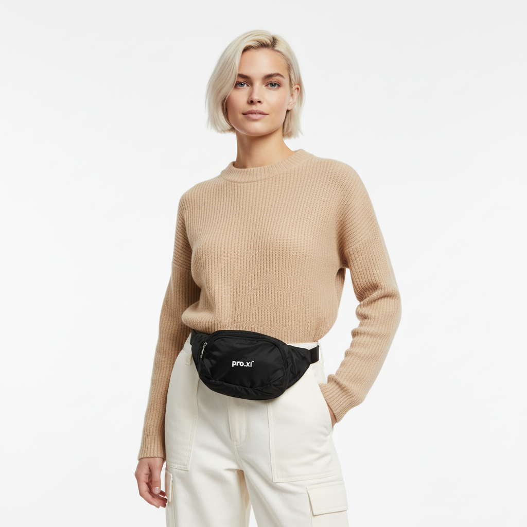 Vegan Water-Resistant Nylon Waist Bag
