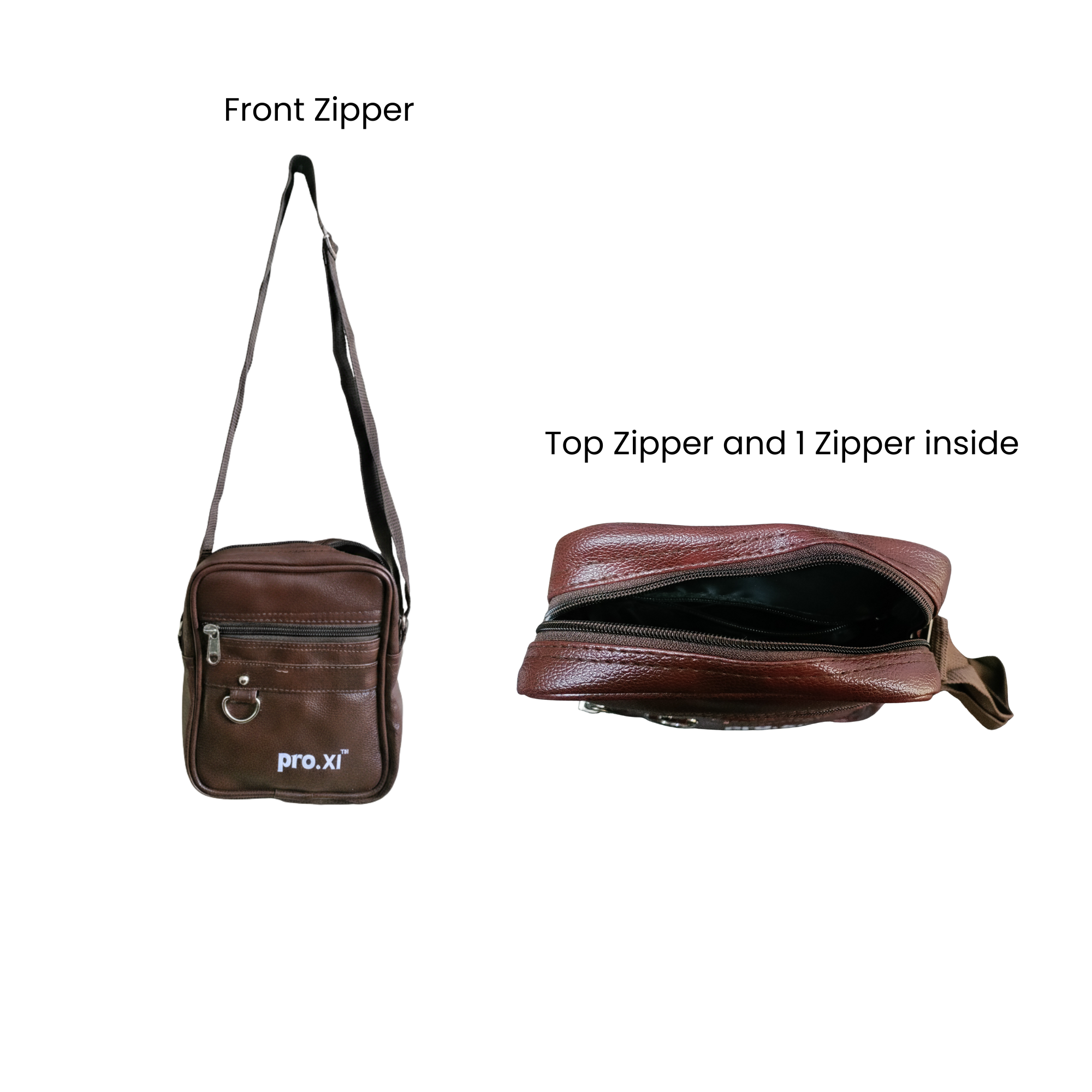 Vegan Leather Crossbody Bag for Men & Women - Image 7