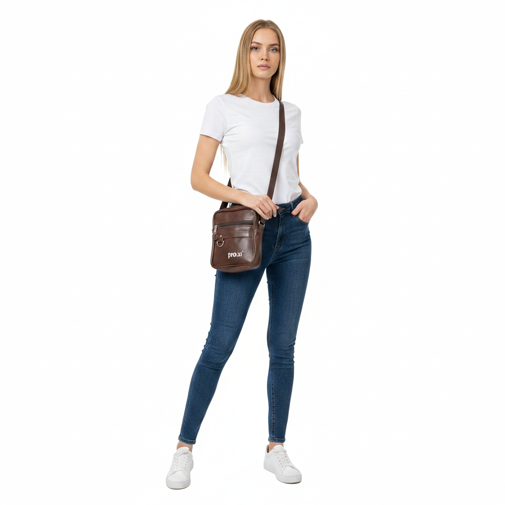 Vegan Leather Crossbody Bag for Men & Women - Image 6