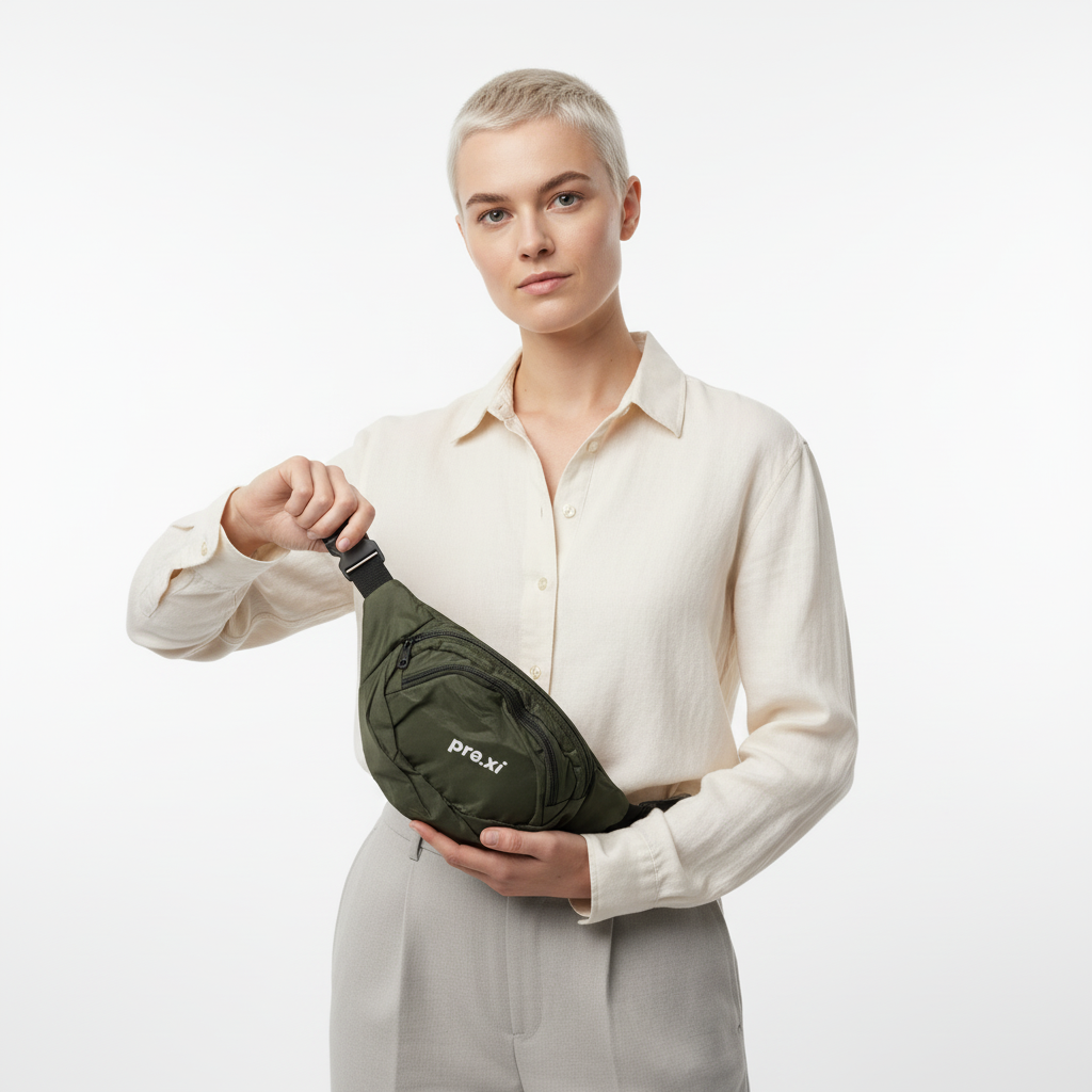 Vegan Water-Resistant Nylon Waist Bag - Image 19