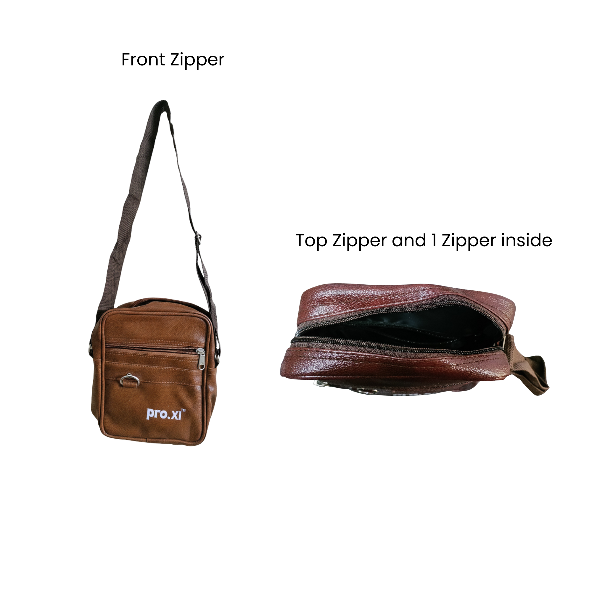 Vegan Leather Crossbody Bag for Men & Women - Image 4