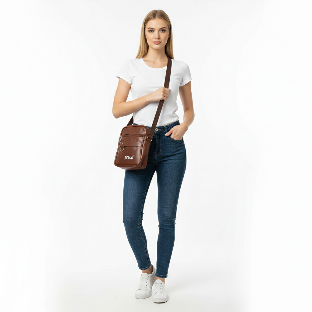 Vegan Leather Crossbody Bag for Men & Women - Image 5
