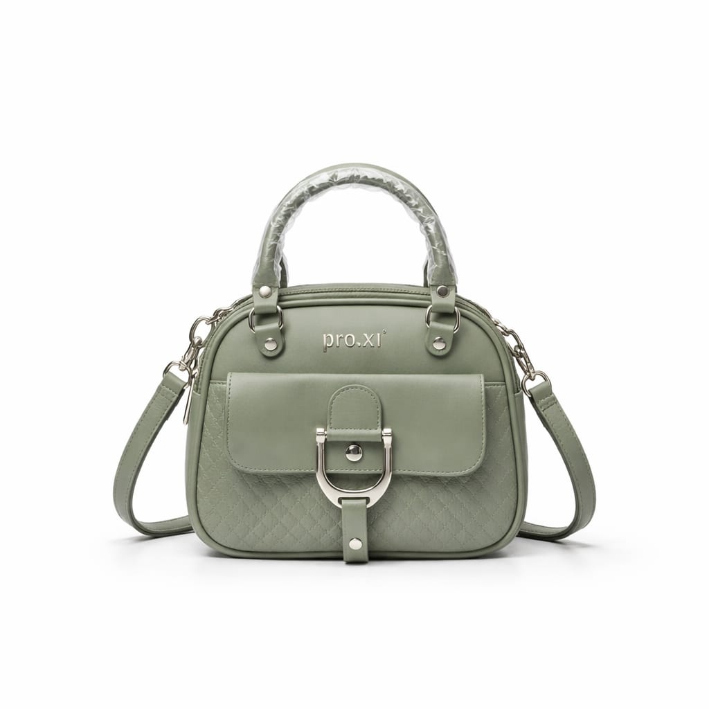 Women's Vegan Leather Handbag with Shoulder Strap - Image 18