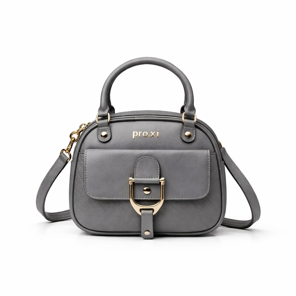 Women's Vegan Leather Handbag with Shoulder Strap - Image 19